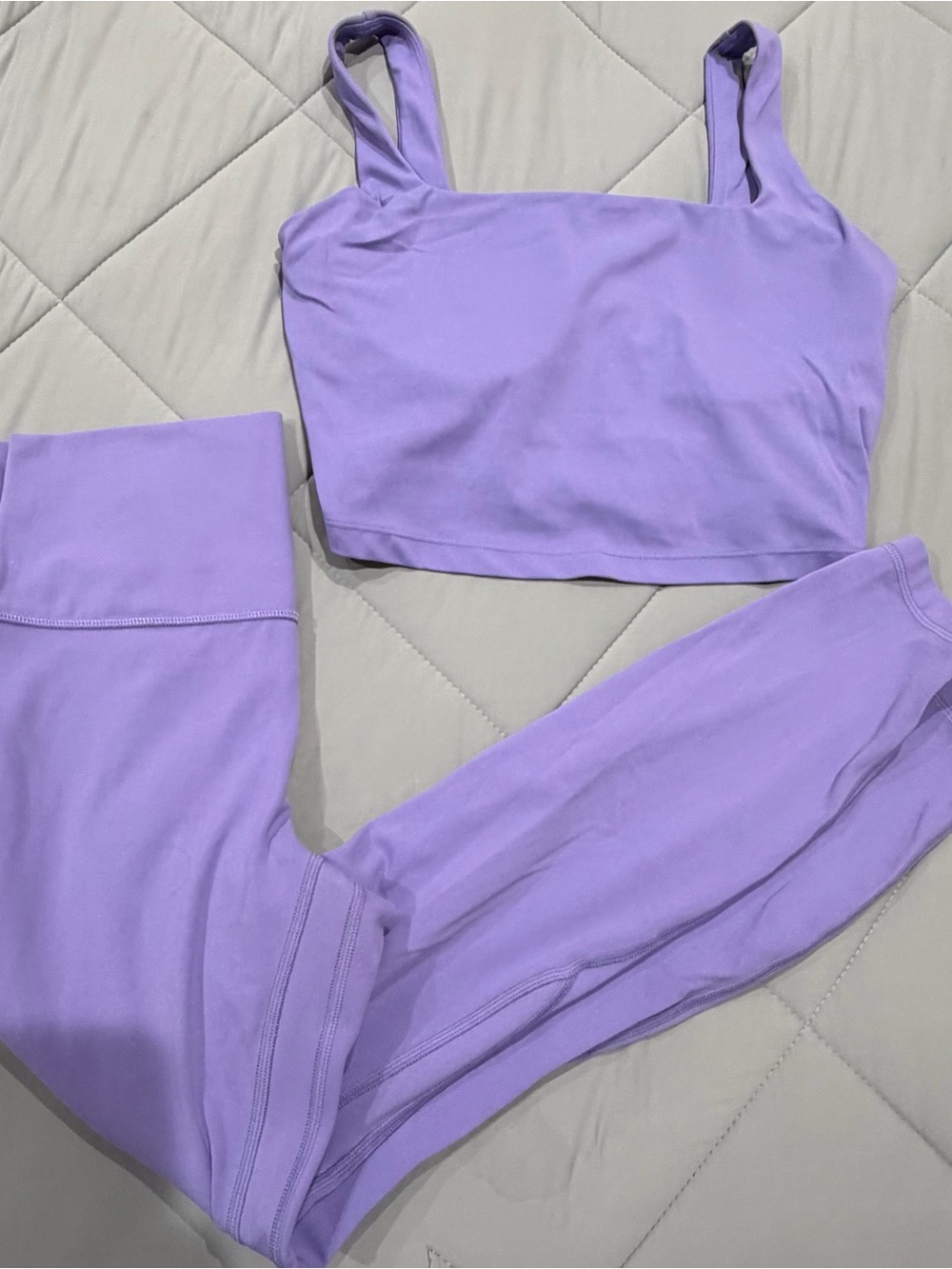 CRZ YOGA Lilac High-Waist Leggings and Crop Tank Set - Picture 2 of 2